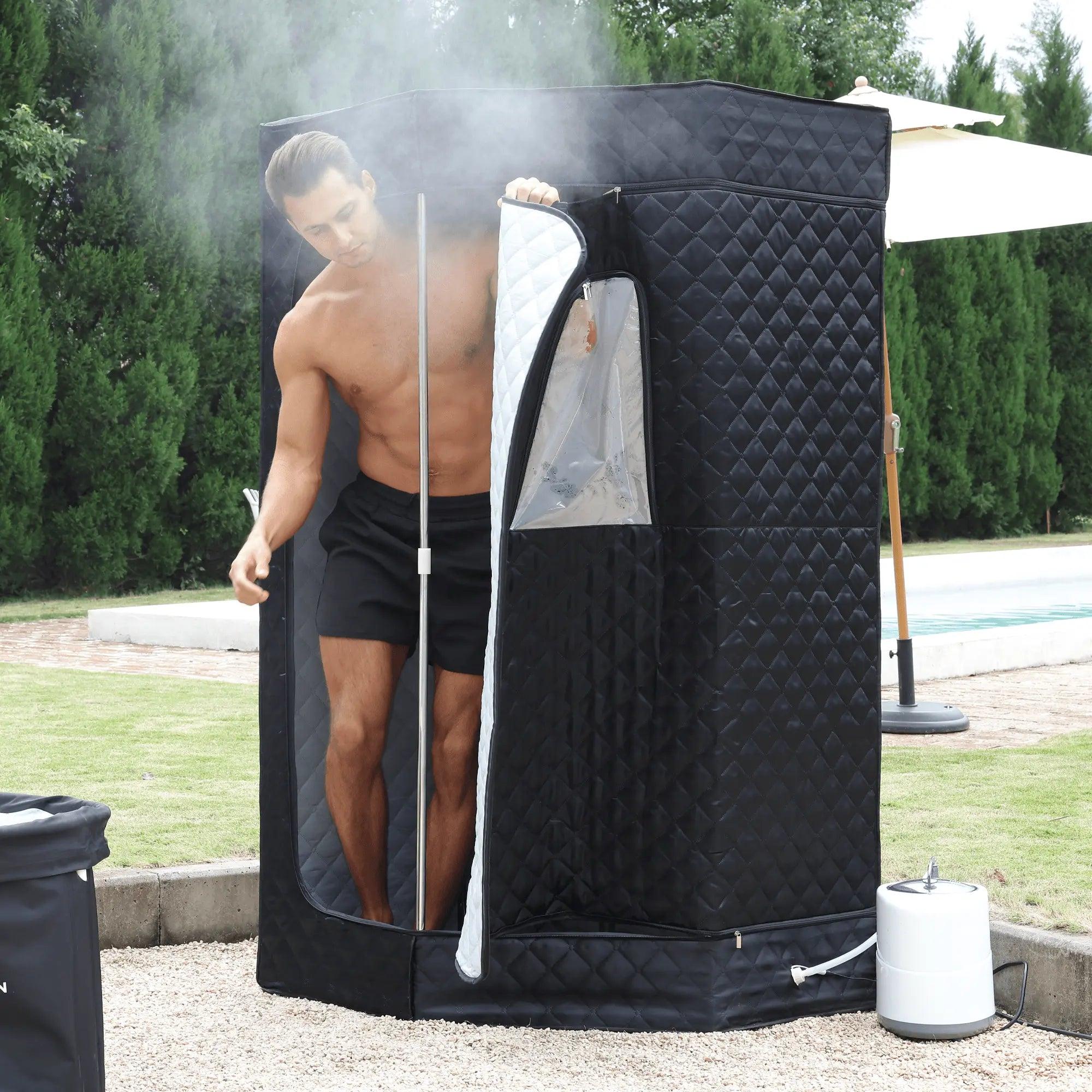 Icedragon Portable Steam Sauna with Red Light | Ice Tub Gift