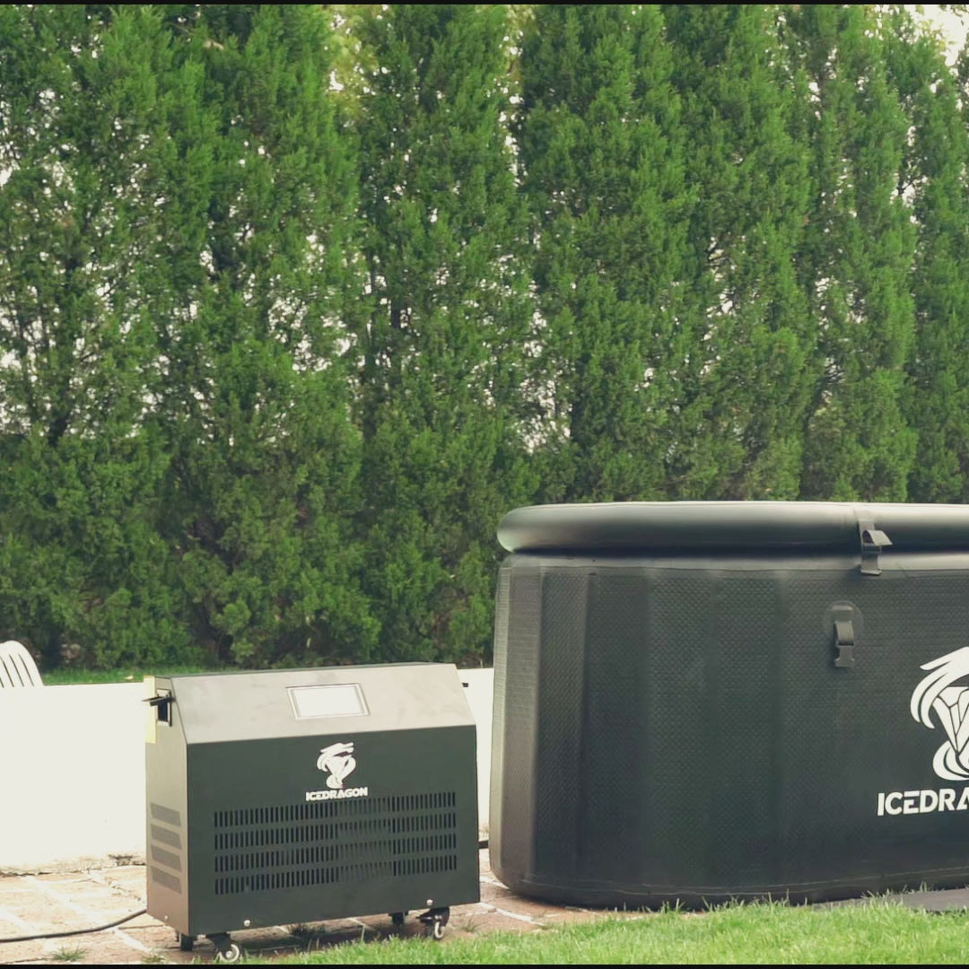 Load video: Icedragon Cold Plunge Tub Pro + Smart Water Chiller